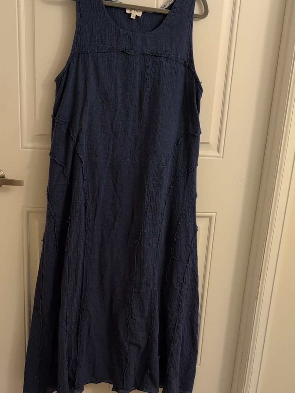 Women’s Navy Textured A-Line Dress